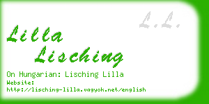 lilla lisching business card